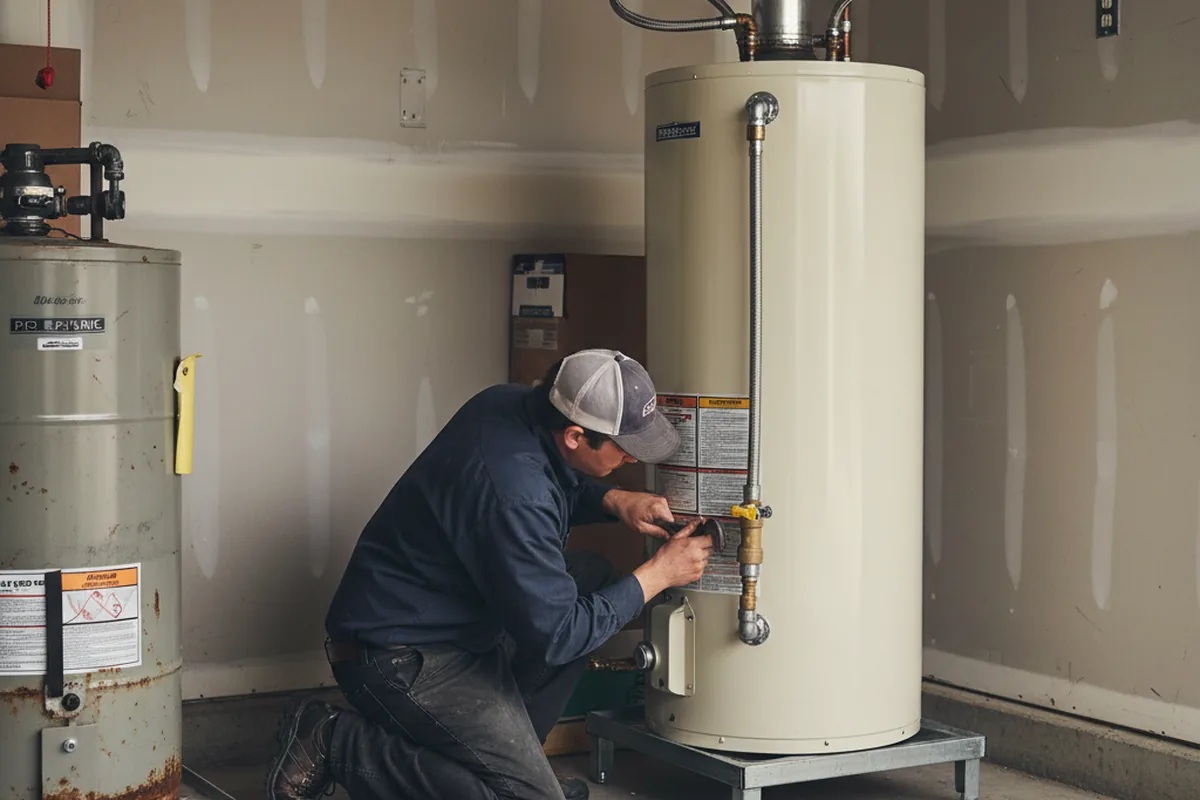 Water heater and shutoff valve replacement in Mossville